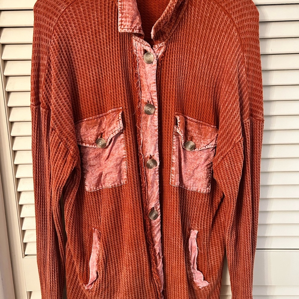 Rustic Button-Up shacket - Picture 3 of 5